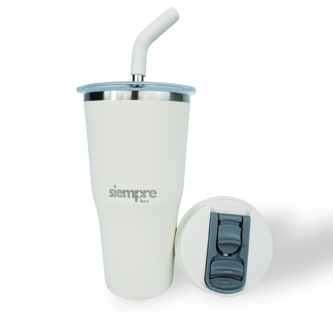Vaso térmico de 532 cc. color Blanco marfil