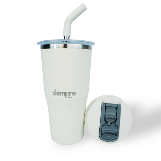 Vaso térmico de 532 cc. color Blanco marfil